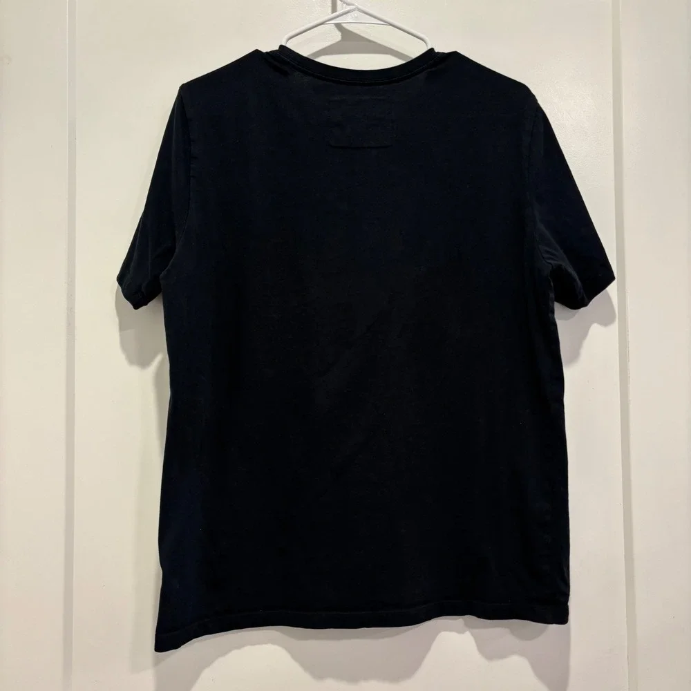 True Religion Mens World Tour Buddha Horseshoe Graphic T-Shirt Black Size M